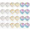 24Pcs 3 Colors 304 Stainless Steel Pendants STAS-DC0012-02-1
