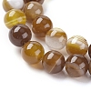 Natural Striped Agate/Banded Agate Beads Strands G-G582-8mm-51-3