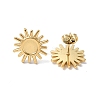 Ion Plating(IP) 304 Stainless Steel Stud Earring Findings X-STAS-F286-04G-2
