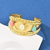304 Stainless Steel Wide Cuff Bangles for Women BJEW-K285-02G-2