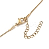 Ion Plating(IP) 304 Stainless Steel Round Snake Chain Textured Bar Pendant Necklaces for Women NJEW-K276-15G-1-3