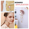 8Pcs 2 Colors Glass Seed Beads & Resin Pendants PALLOY-CA00039-7