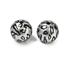 Printed Acrylic Beads PACR-P005-01B-2