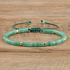 Natural Green Aventurine Beaded Braided Bracelets QH4784-3-1