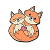 Cute Animal Hug with Heart Enamel Pins PALLOY-D361-01EB-03-1