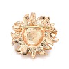 Sunflower and Bee Crystal Rhinestone Badge JEWB-E013-01G-2