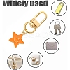 Star with Smiling Face Alloy Enamel Pendant Decorations HJEW-YW00010-01-6