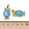 Synthetic Turquoise Pendant KK-F887-02G-12-3