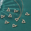 12Pcs Rack Plating Brass Micro Pave Cubic Zirconia Pendants ZIRC-HS0001-12-5