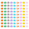 90Pcs 9 Colors Transparent Crackle Acrylic Beads MACR-TA0001-28-2