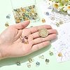 60Pcs 10 Style Glass Pendants PALLOY-YW00162-5