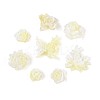 Luminous Flower Resin Cabochons CRES-T025-10E-4