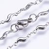 304 Stainless Steel Chain Necklaces STAS-P164-23P-2