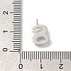 304 Stainless Steel Micro Pave Cubic Zirconia Pendants STAS-H228-01P-08-3