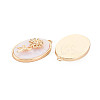 Brass Birth Floral Pendants KK-S364-291-2