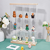 3-Tier 4-Grid Transparent Acrylic Minifigures Organizer Dispaly Case with Wood ODIS-WH0004-03B-5
