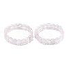 Oval Natural Amethyst Beads Stretch Bracelets for Women BJEW-Z149-03-4