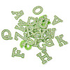 Alphabet Resin Rhinestone Patches DIY-TAC0005-45G-2