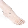 Soldered Brass Cable Chains Anklets AJEW-AN00274-6