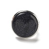 Synthetic Blue Goldstone Round Adjustable Rings RJEW-K371-09S-18-3