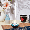 1Pc Lotus Porcelain Incense Burners Holder AJEW-DJ0002-27-4