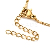 304 Stainless Steel Pave Natural Stone Pendant Necklaces for Women NJEW-U009-03G-03-3