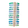 12Pcs 12 Style Synthetic Turquoise Tortoise Stretch Bracelets Set BJEW-JB10097-1