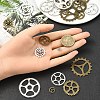 36Pcs 12 Styles Tibetan Style Alloy Steampunk Pendants TIBEP-YW0001-89-3