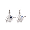 Brass Micro Pave Cubic Zirconia Pendants KK-Q073-09P-1