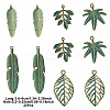 20Pcs 5 Styles Tibetan Style Zinc Alloy Leaf Pendants FIND-YW0007-05-1