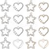 24Pcs 4 Style Alloy Pendants ALRI-FH0001-07-1