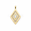 Brass Cubic Zirconia Pendants KK-T004-102-NF-2