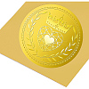Plastic Self Adhesive Gold Foil Embossed Stickers DIY-WH0211-189-4