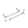 Tarnish Resistant 304 Stainless Steel heart Barbell Cartilage Earrings EJEW-I196-15B-1