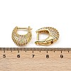 Oval Brass Micro Pave Clear Cubic Zirconia Hoop Earrings EJEW-S277-10G-A-5