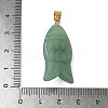 Natural Green Aventurine & Synthetic Turquoise Carved Pendants G-Z084-01G-04-3