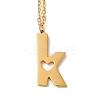 304 Stainless Steel Pendant Necklaces LS-NJEW-H036-02G-K-1