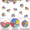  40Pcs 10 Style Alloy Enamel Pendants ENAM-NB0002-04-3