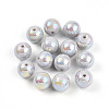 Electroplate Pearlized Glass Pearl Beads EGLA-T021-14C-02-1