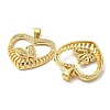 Rack Plating Brass Micro Pave Cubic Zirconia Pendants KK-F869-17G-2