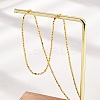 Brass Ball Chain Necklaces KK-P304-03G-2