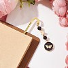 Natural Black Onyx Bookmarks AJEW-JK00271-02-3