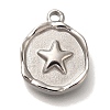 Anti-Tarnish 304 Stainless Steel Pendants STAS-P371-021P-04-1