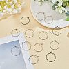 30Pcs 5 Colors Ion Plating(IP) 316 Surgical Stainless Steel Hoop Earrings Findings STAS-UN0030-95-5