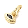 Brass Cubic Zirconia Charms KK-G554-02F-05-2