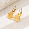 304 Stainless Steel Coin Hoop Earrings GM0292-2