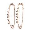 Ion Plating(IP) 304 Stainless Steel Safety Pins Brooch Findings STAS-K252-05C-RG-1