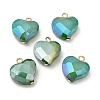 Imitation Jade Glass Pendants KK-Q777-01G-03-3