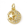 Brass Micro Pave Cubic Zirconia Charms ZIRC-F132-61G-1