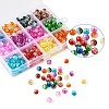 Two Tone Transparent Crackle Acrylic Beads CACR-TA0001-01-6